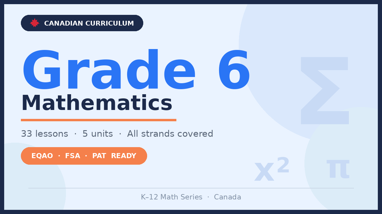 K-12 Math Series (Grade 6)
