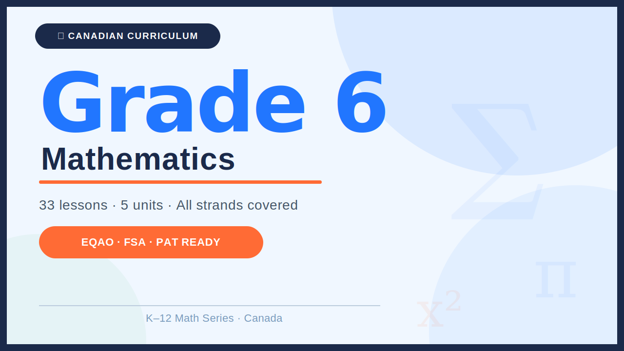 K-12 Math Series (Grade 6)