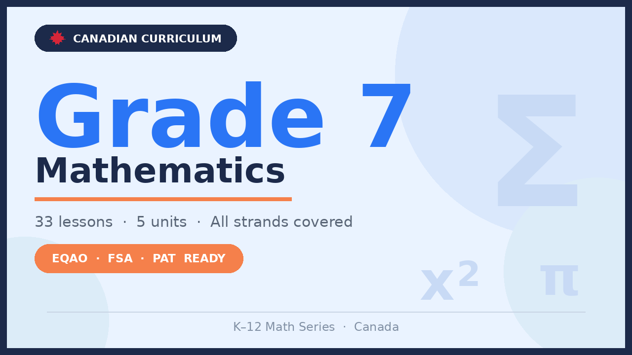 K-12 Math Series (Grade )
